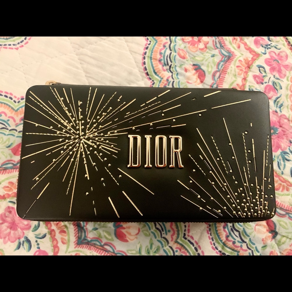 Dior Firework Stitch Beaded Clutch w/Mirror